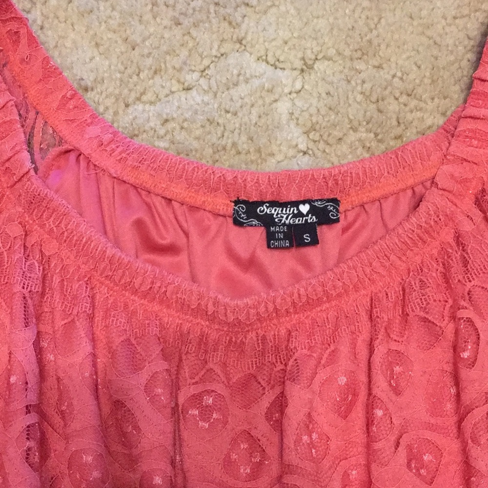 3/$20 🌺 beautiful lace coral dress - Picture 5 of 5
